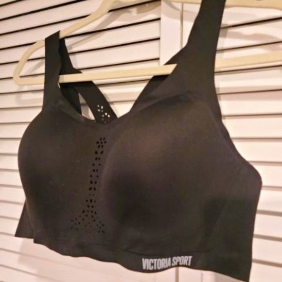 Victoria Secret Angel Max Sport Bra -black laser cut padded 38C - Picture 2 of 6